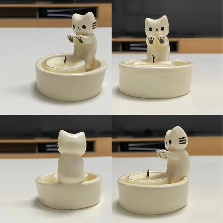 Cute Kitten Candle Holder