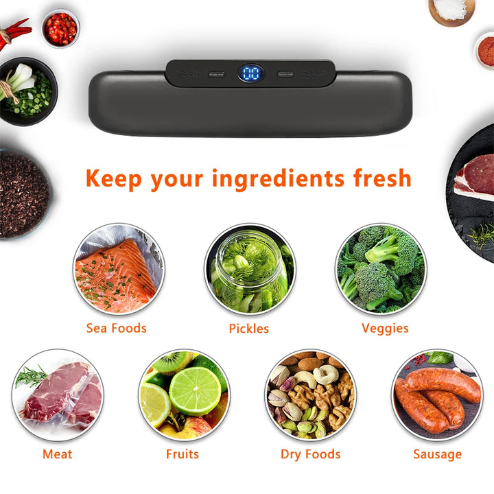 Vacuum Sealer Packaging Machine Food Vacuum Sealer With Free 10pcs Vacuum bags