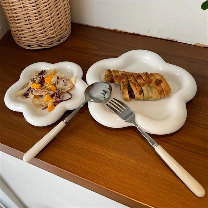 Flower Shaped Funky Ceramic Plate