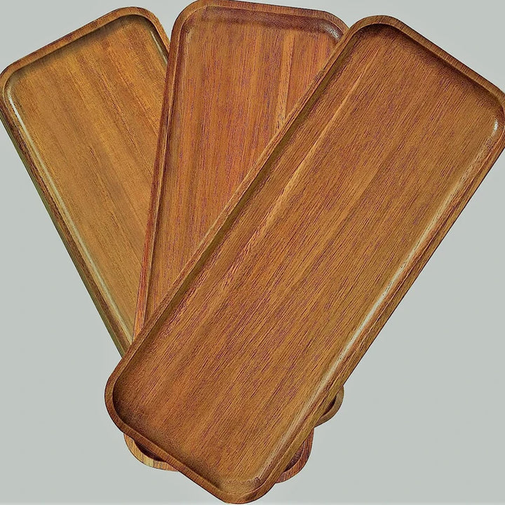 Tableware Solid Wood Round Plate