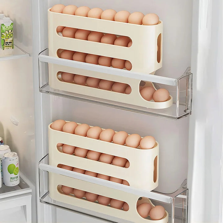 4 Layers Automatic Rolling Egg Holder Rack