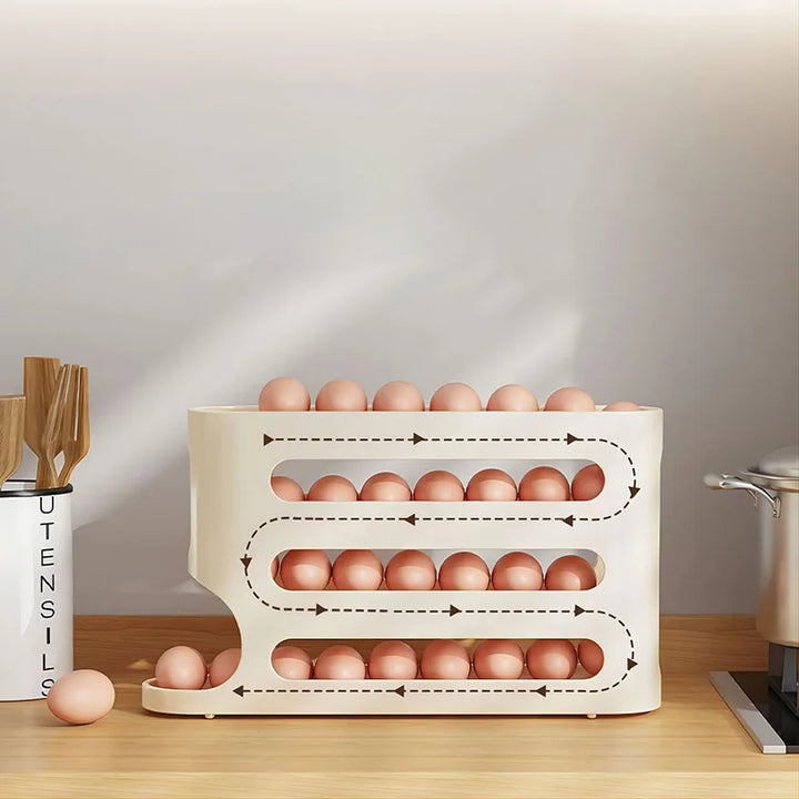 4 Layers Automatic Rolling Egg Holder Rack